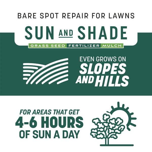 Smart Patch Sun and Shade North 5 lb. 100 sq. ft. Grass Seed Bare Spot Repair with Mulch and Fertilizer