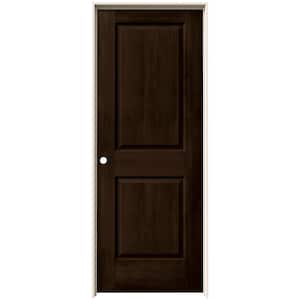 28 in. x 80 in. Carrara 2 Panel Right-Hand Solid Core Espresso Stain Molded Composite Single Prehung Interior Door