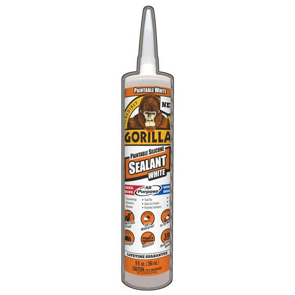 Gorilla 9 fl. oz. White Kitchen Bath and Plumbing Caulk (12-Pack ...