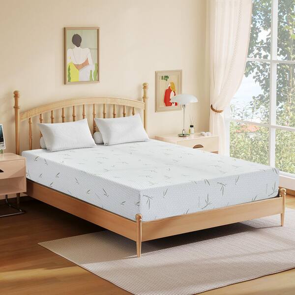Vesgantti Twin XL Medium Memory Foam 10 in. Mattress in a Box Made in USA with Bamboo Cover