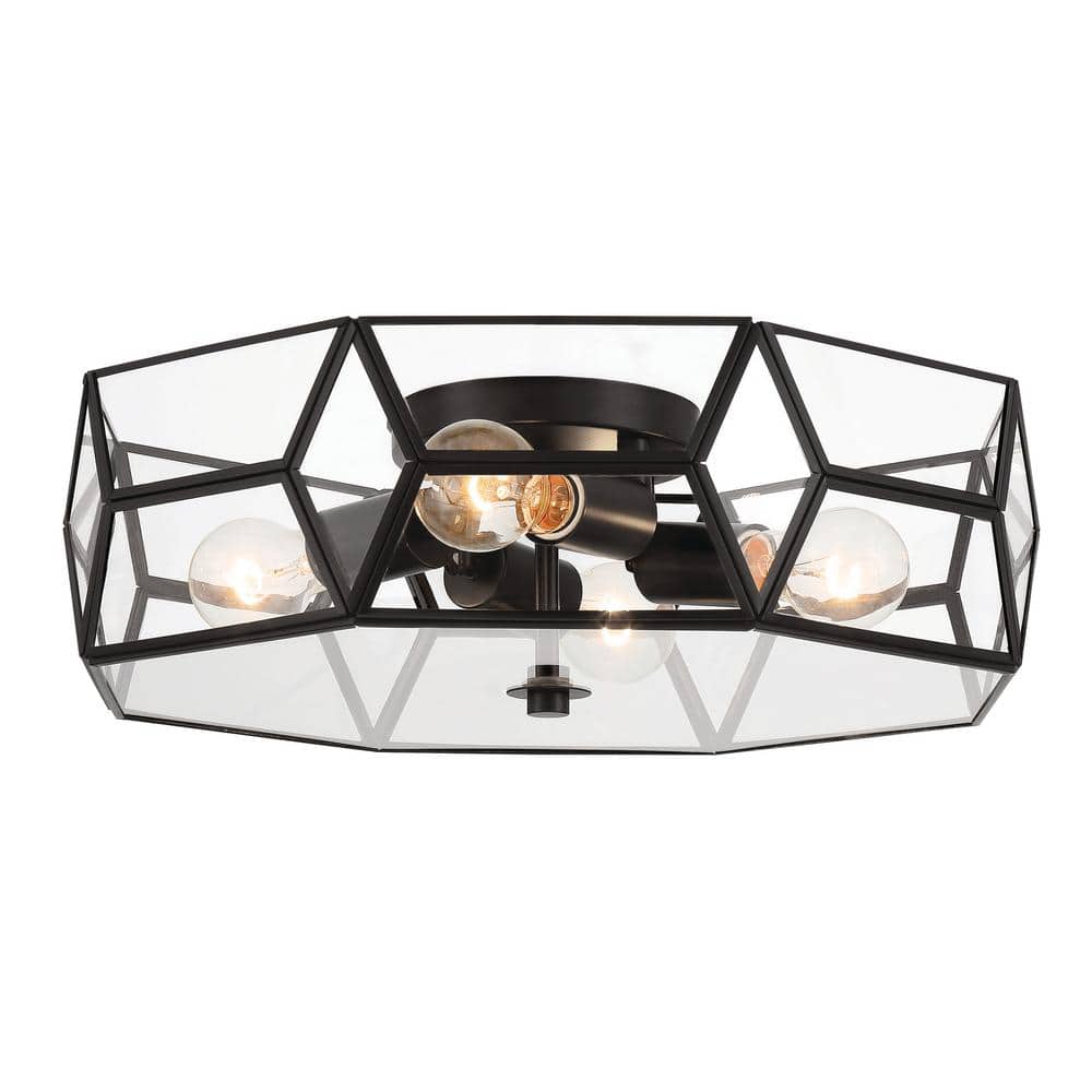 18.11" Black Glass LED Vanity Light Fixture