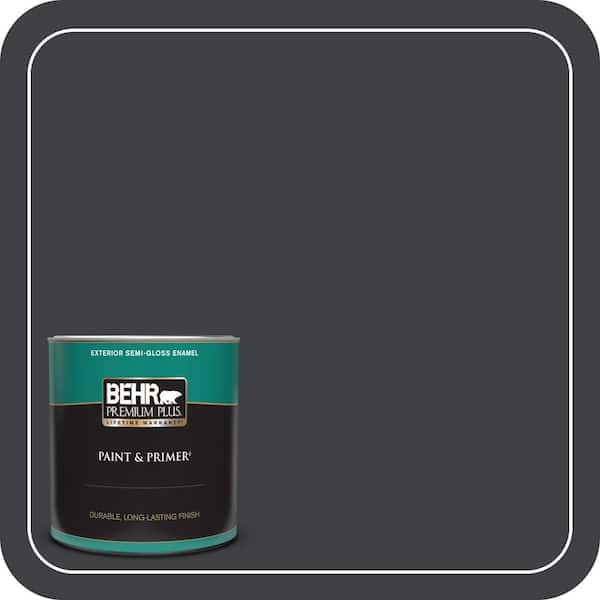 BEHR PREMIUM PLUS 1 qt. #750F-7 Deep Space Semi-Gloss Enamel Exterior Paint & Primer