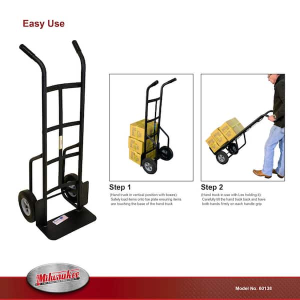 Milwaukee 1,000 lbs. Capacity 4-in-1 Hand Truck 60137 - The Home Depot