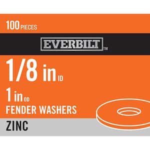 1/8 in. x 1 in. Zinc-Plated Fender Washer (100-Piece)