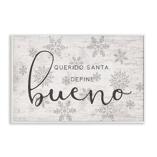 Stupell Industries Dear Santa Define Good by Lil' Rue White Framed Abstract Giclee Art Print 16 in. x 24 in.