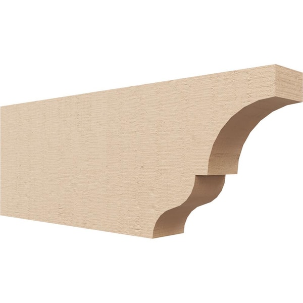 Ekena Millwork 2-in. x 6-in. x 16-in. Asheboro Woodgrain, Primed Tan Timberthane Polyurethane Rafter Tail Brace