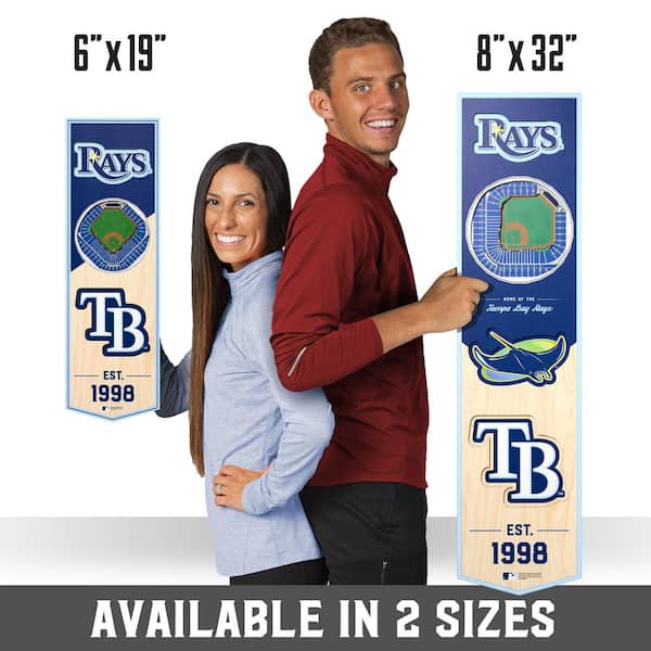 8' x 32' MLB Tampa Bay Rays 3D Stadium Banner