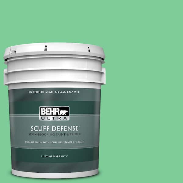 BEHR ULTRA 5 gal. #460B-4 Garden Glow Extra Durable Semi-Gloss Enamel Interior Paint & Primer