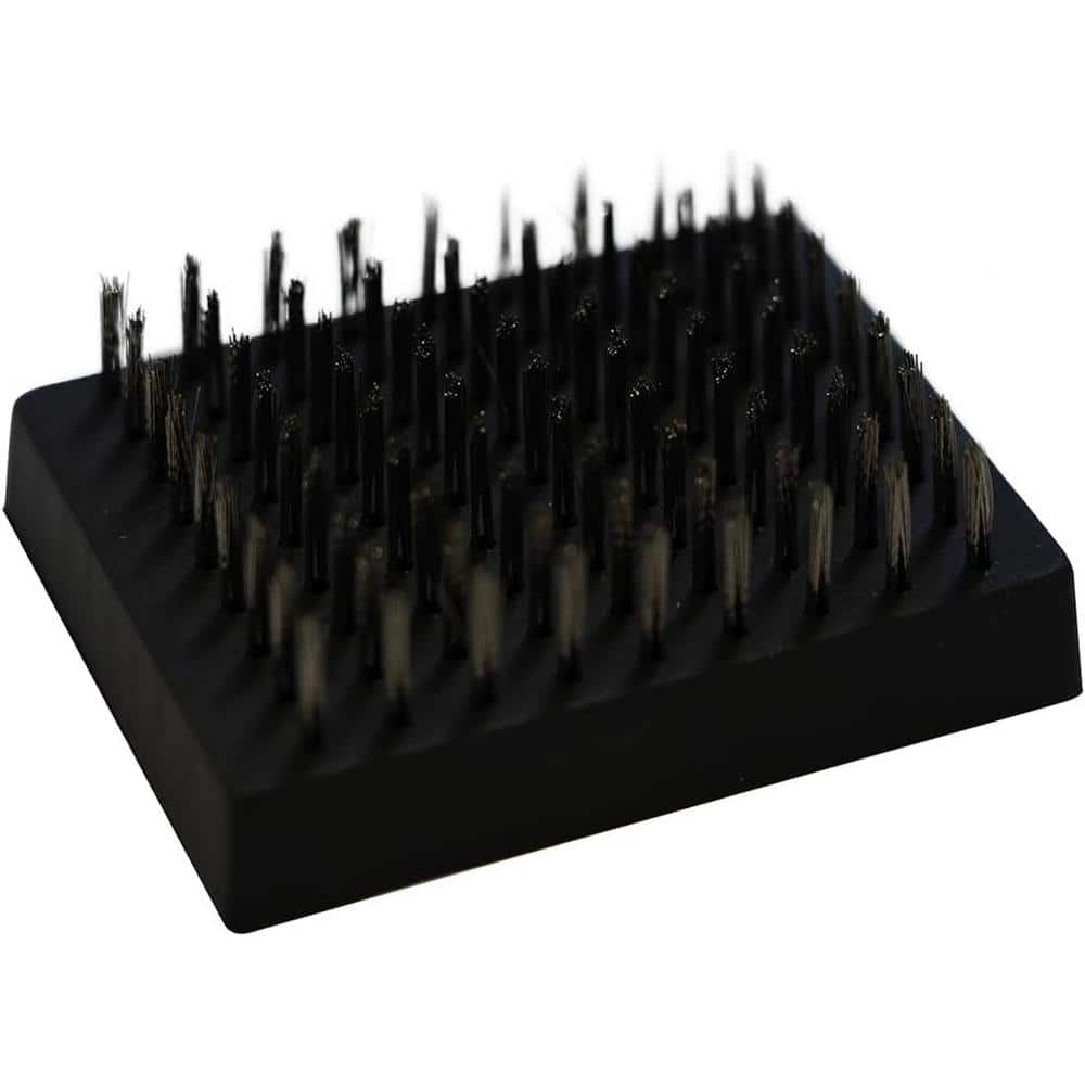 Stainless Steel BBQ Grill Brush with Scraper and Hanging Strap