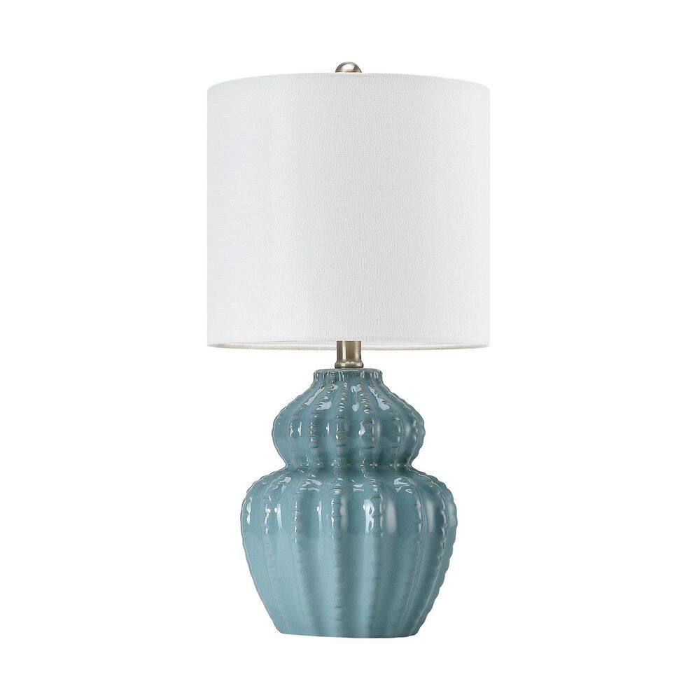 18.5in Ridged Ceramic Table Lamp with Drum Shade price history on PriceWatchPro