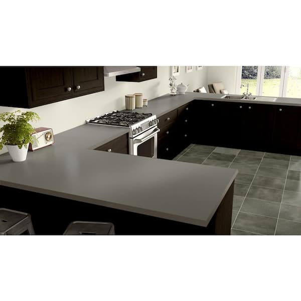 5 ft. x 10 ft. Laminate Sheet in Pewter Mesh with Standard Fine Velvet Texture Finish