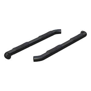 3-Inch Round Black Stainless Steel Nerf Bars, No-Drill, Select Chevrolet Colorado, GMC Canyon