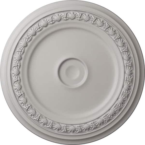 Ekena Millwork 1-1/2 in. x 31-1/8 in. x 31-1/8 in. Polyurethane Carlsbad Ceiling Medallion, Ultra Pure White