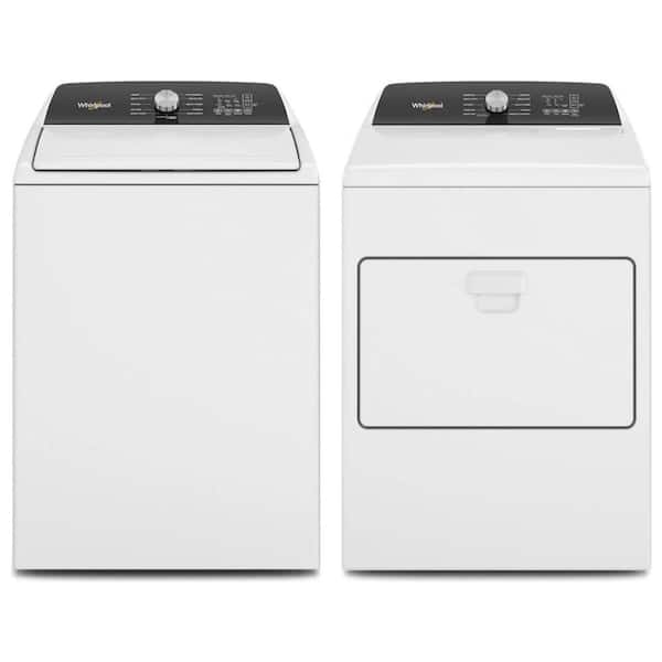 4.6 cu. ft. White Top Load Washer with Faucet and 7 cu. ft. White Top Load Dryer Set
