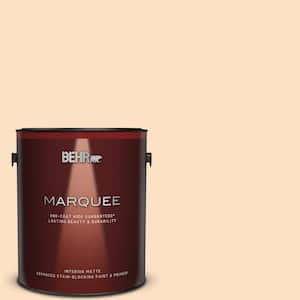 BEHR PREMIUM PLUS 1 qt. #290C-2 Creamy Beige Flat Low Odor Interior Paint &  Primer 105004 - The Home Depot