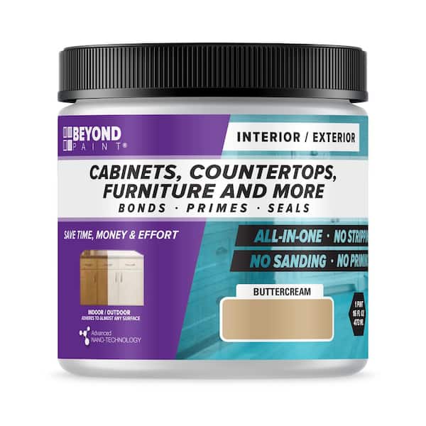 1 pt. Buttercream Cabinets, Countertops, Furniture and More Multi-Surface All-in-One Interior/Exterior Refinishing Paint