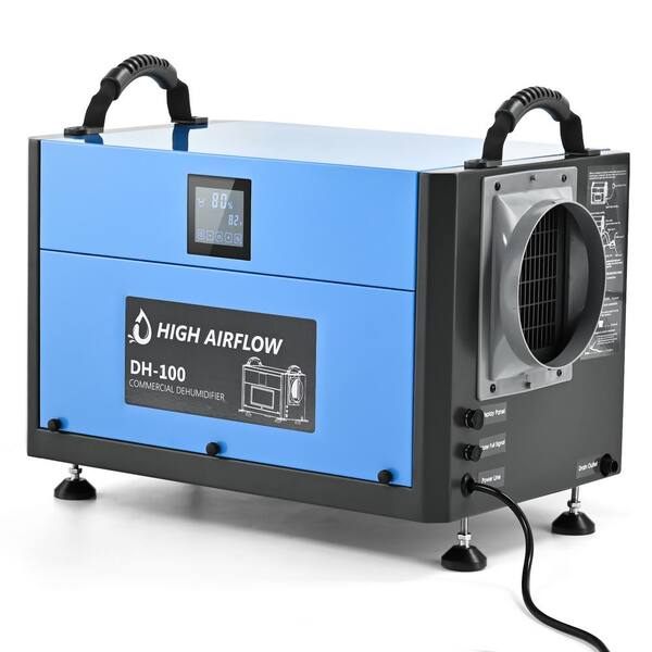 SIMZLIFE 190 pt. 9,000 sq. ft. Bucketless Commercial Dehumidifier with Timer and Drain Hose for Home and Basement, in Blue