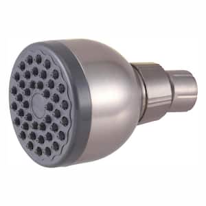 1-Spray Patterns 1.5 GPM 2.75 in. Wall Mount Fixed Shower Head in Brushed Nickel