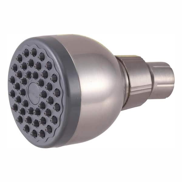 Delta 1-Spray Patterns 1.5 GPM 2.75 in. Wall Mount Fixed Shower Head in Brushed Nickel