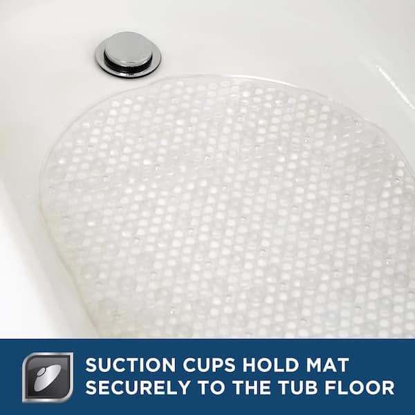 SlipX Solutions Bubble Bath Mat Clear