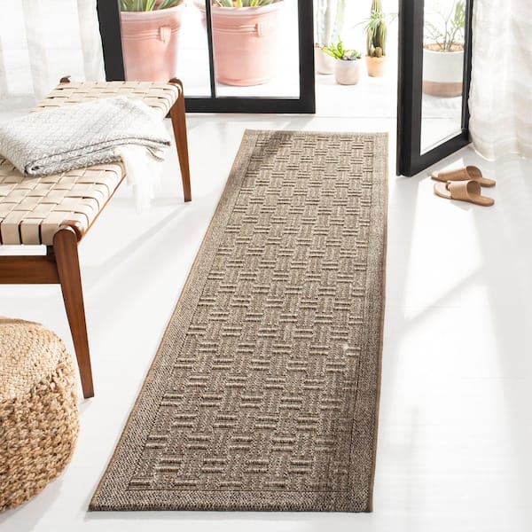 Palm Beach 2 x 12 Silver Basket Weave Runner Rug