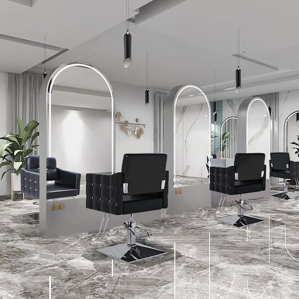 Hair Salon Chair Hydraulic Barber Chair for Home Barbershop Black Styling Hairdressing Beauty Spa Equipment