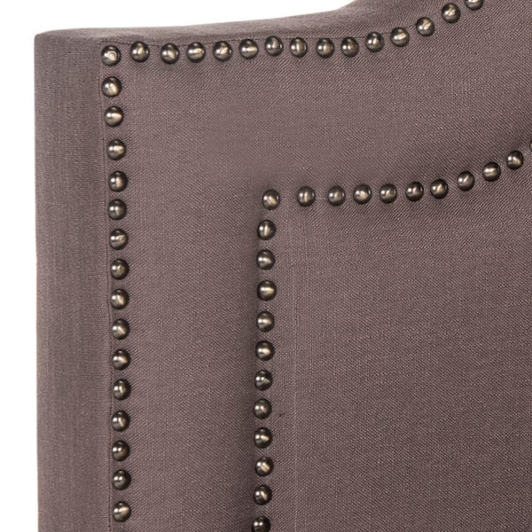 Safavieh Theron Gray Queen Upholstered Bed Safavieh Theron Gray Queen Upholstered Bed
