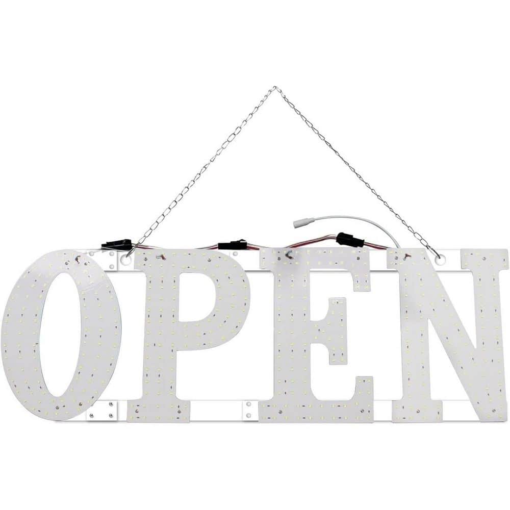 Afoxsos 1 Pack Large LED Open Sign Super Bright RGB Unique Design