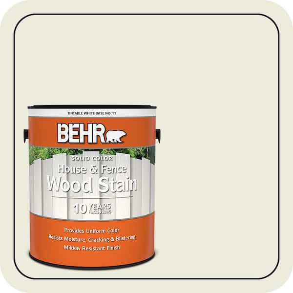 Spring White Ba BEHR 1 gal. #BWC-18 Spring White Solid Color House and Fence Exterior ...