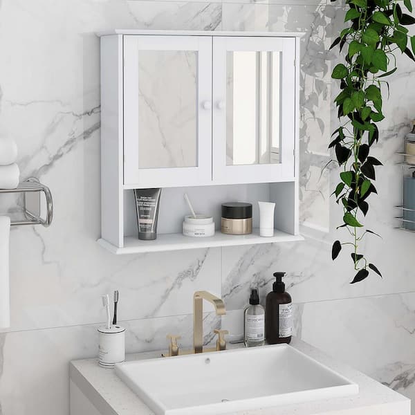 Bathroom Cabinet With Mirror Wood Medicine Cabinet Wall Mounted