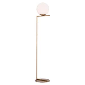 61 in Brass Balance Standard Floor Lamp