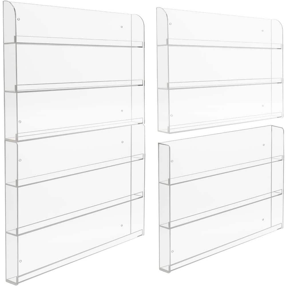 Clear Acrylic 6-Tier Nail Polish Wall Rack Display