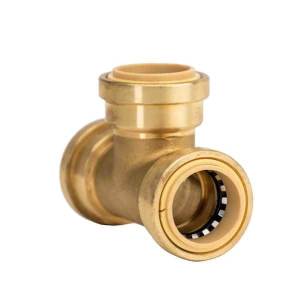 QUICKFITTING 1 in. Push-to-Connect Brass Tee Fitting