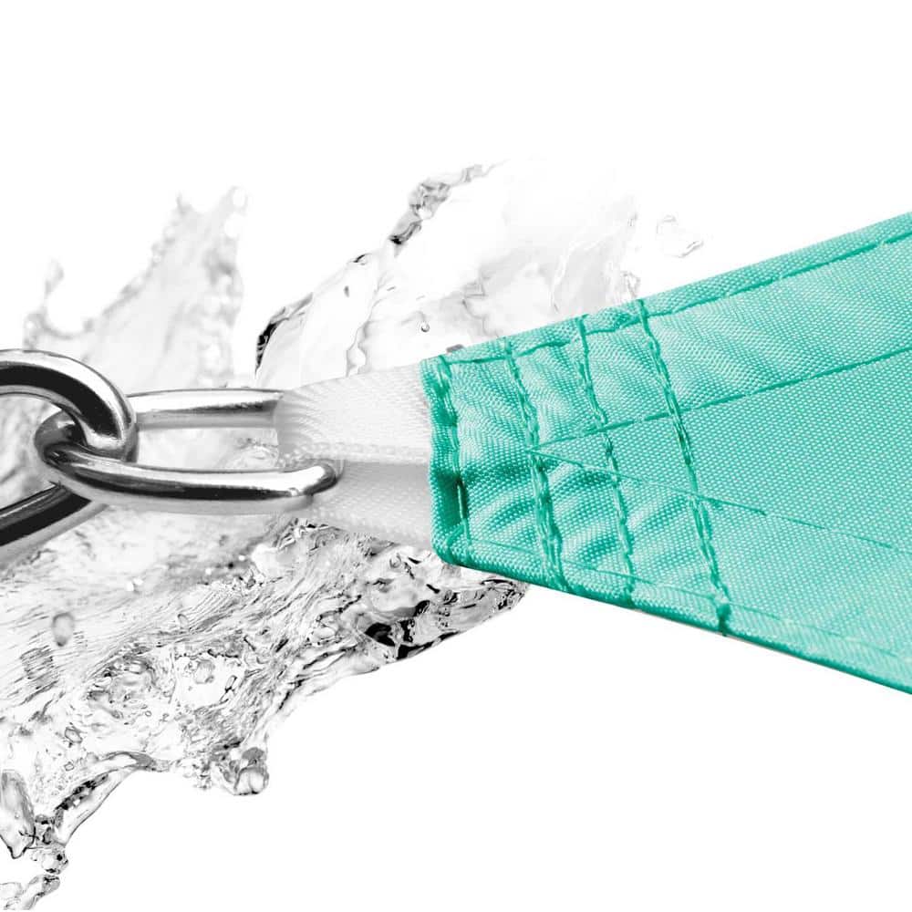 Turquoise 7' x 12' Waterproof Polyethylene Patio Shade Sail