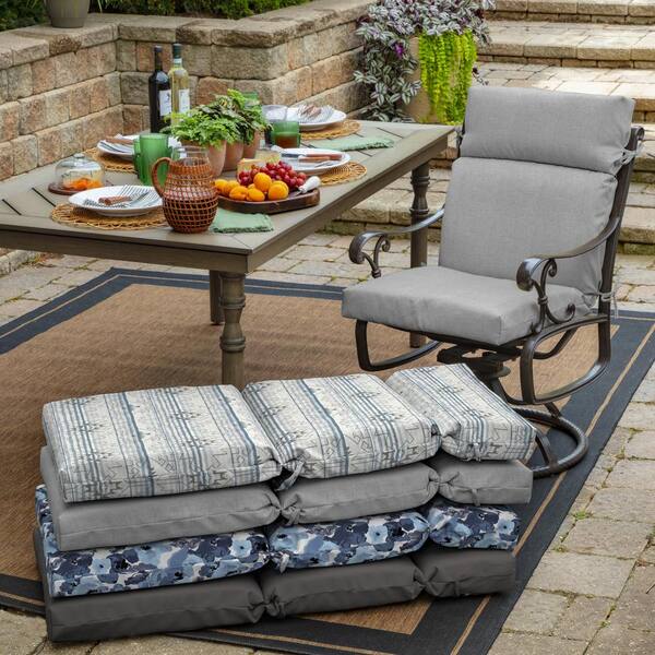 Arden Selections 21 In X 20 Outdoor Dining Chair Cushion Paloma Woven Xk04713b D9z1 The Home Depot Outdoor Dining Chair Cushion, Outdoor Dining Table Chair Cushions