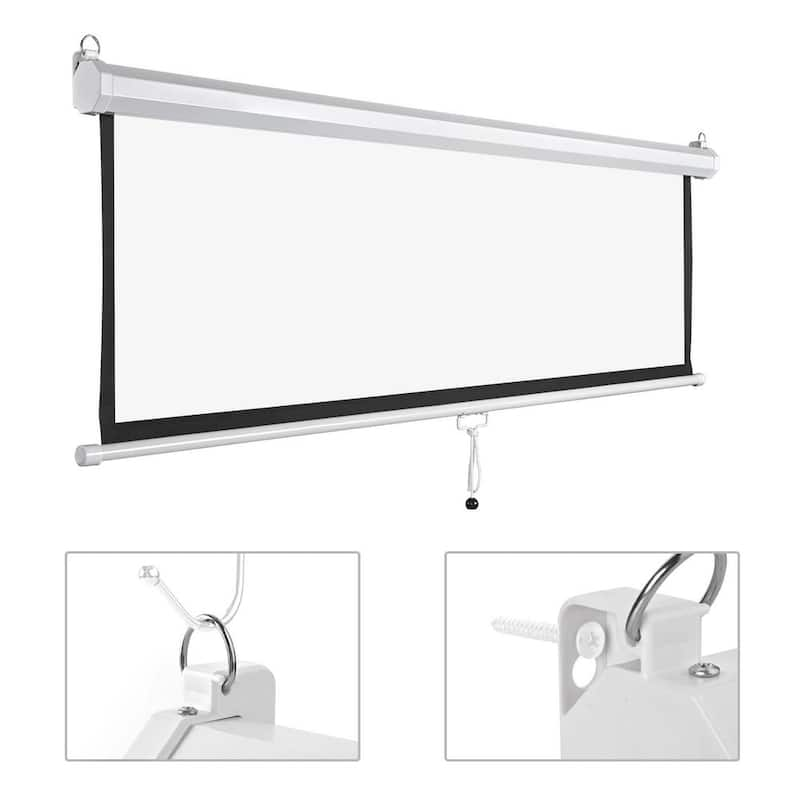 72 in. Diagonal 4:3 Manual Pull-Down Projector Screen