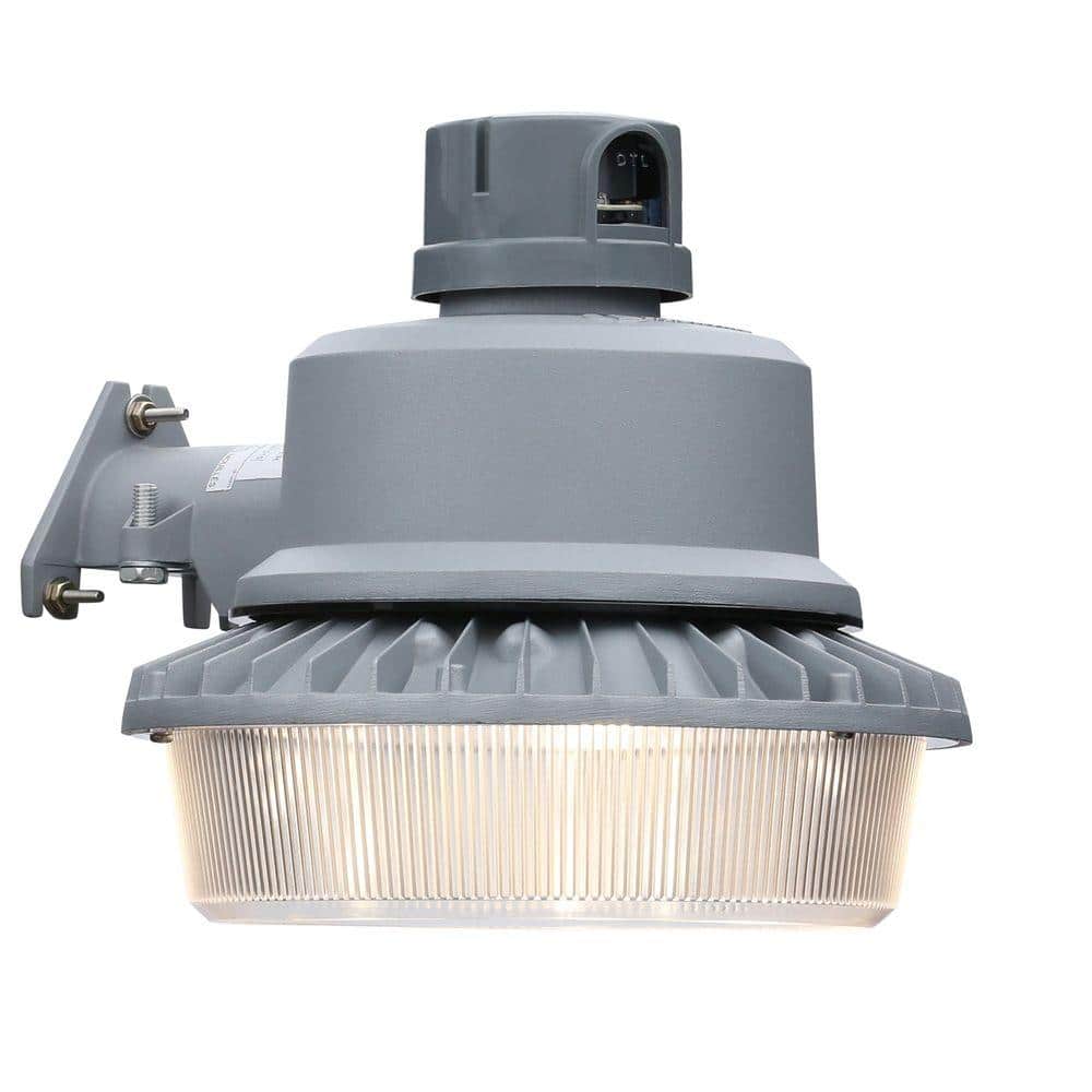 Lithonia Lighting Gray Outdoor Integrated LED Area Light with Dusk to Dawn  Photocell OLAL2 LED P1 40K 120 PER DNA M4 The Home Depot