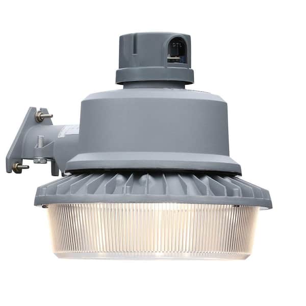 Lithonia Lighting Gray Outdoor Integrated LED 4000K Area Light with Dusk to Dawn Photocell