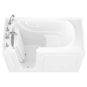 HD Series 30 in. x 60 in. Left Drain Quick Fill Walk-In Soaking Bathtub in White
