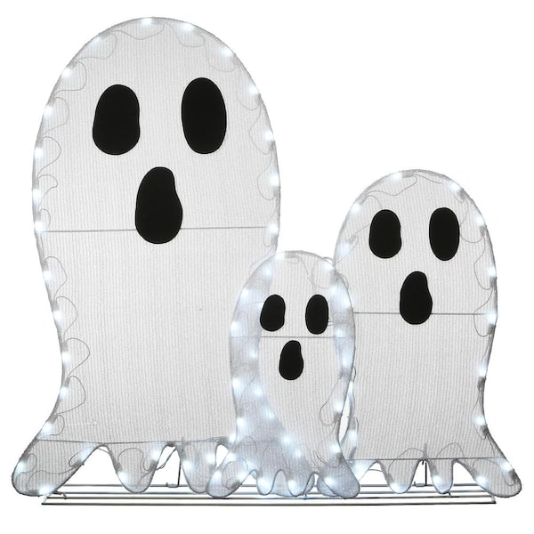 National Tree Company 36 in. Pre-Lit Ghost Trio