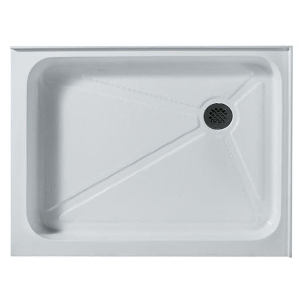 VIGO 36 in. x 48 in. Rectangular Shower Tray in White with Right Drain