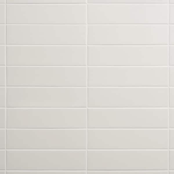 Sway White 2.75 in. x 11.02 in. Matte Porcelain Wall Tile (5.05 sq. ft./ Case)