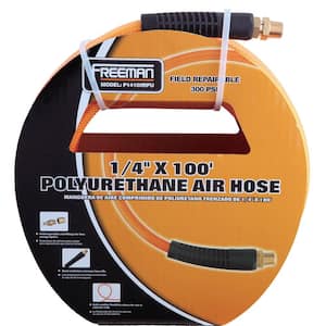 1/4 in. x 100 ft. Polyurethane Air Hose with Field Repairable Ends