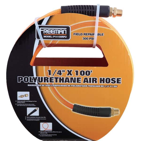 Freeman 1/4 in. x 100 ft. Polyurethane Air Hose with Field Repairable Ends