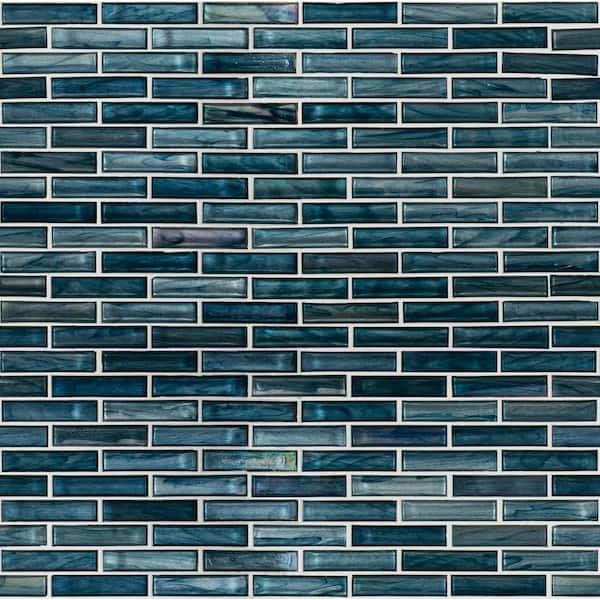 MSI Oasis Blast 12 in. x 12 in. Glossy Glass Floor and Wall Mosaic Tile (1 sq. ft. / each)