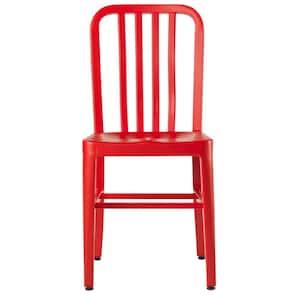 Sandra Red 15.5 in. W Side Chair with Aluminum Seat