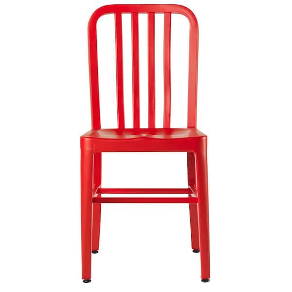 Unbranded Sandra Red 15.5 in. W Side Chair with Aluminum Seat