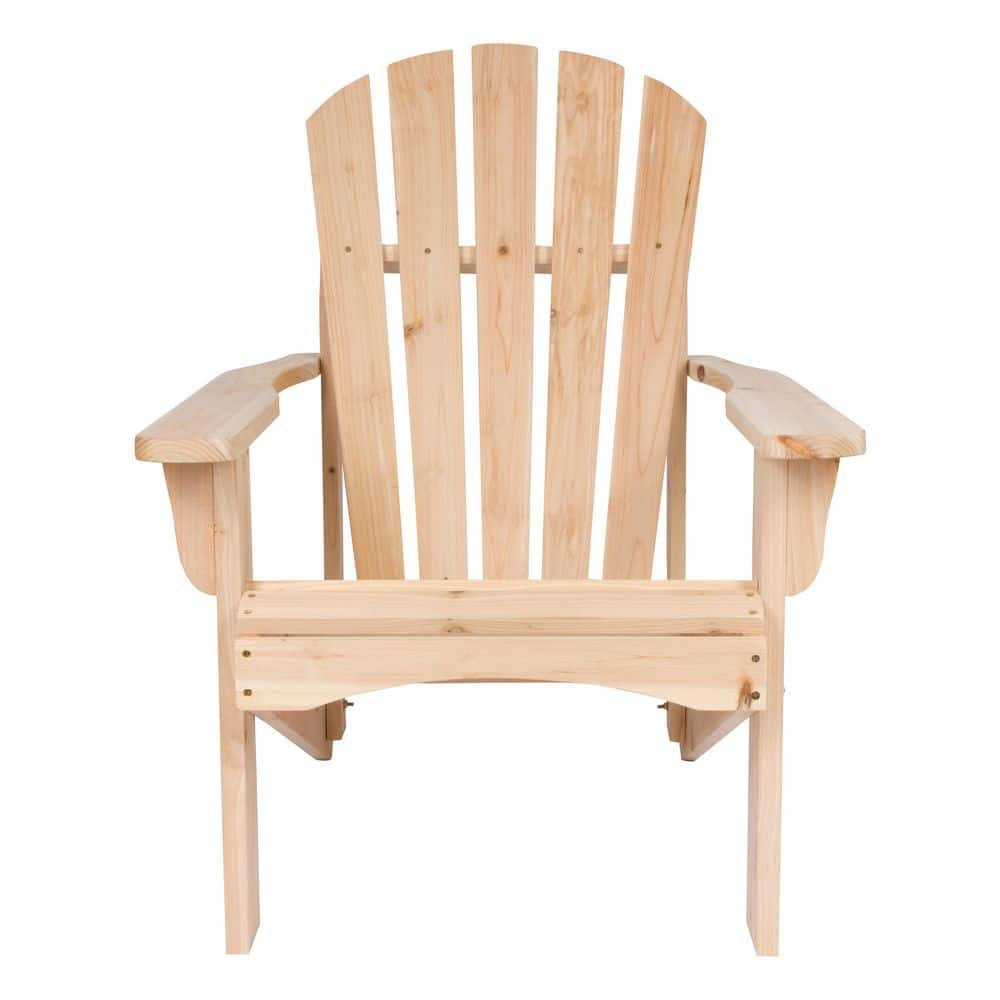 Shine Company Rockport Natural Wood Adirondack Chair 4617N The Home Depot   Shine Company Wood Adirondack Chairs 4617n 64 1000 