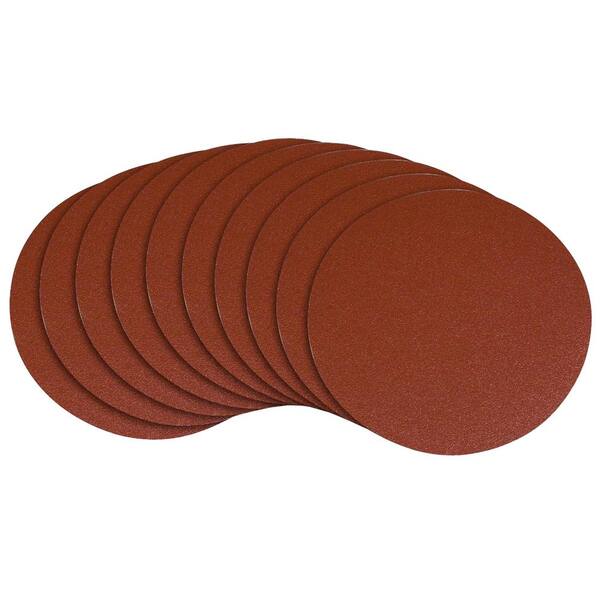 POWERTEC 12 in. 240 Grit PSA Aluminum Oxide Self Stick Sanding Disc (10-Pack)