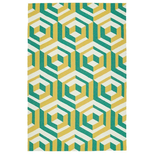 Kaleen Escape Gold 8 ft. x 10 ft. Indoor/Outdoor Area Rug
